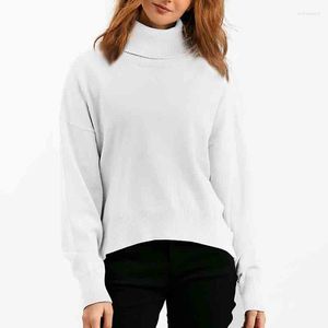 Swetery kobiet 2023 jesień zima szczupły gęste pulover gurntlneck vintage podstawowe dzianiny z długim rękawem Sweter przyczynowy dla kobiet
