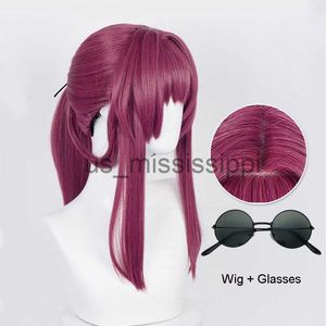 Cosplay Wigs Kafka Cosplay Wig 43cm Wig Honkai Star Rail Cosplay Rose Purple Wig Cosplay Anime Cosplay Wigs Heat Resistant Synthetic Wigs x0901