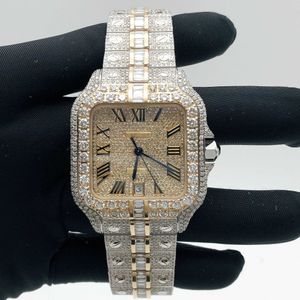 2ZVV Wristwatch Custom Men and Women tittar på Diamond Iced Out Luxury Automatic Movement Fashion Bling BEZEL BAND VVS VVS1 WACKNTBL087M7SJF17NM