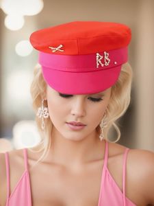 Berets 2023 Projektant marki Spring Summer Cap Diamond Letter Staina Sboy Cap Baker Boy Hat Visor dla kobiet i mężczyzn 230831