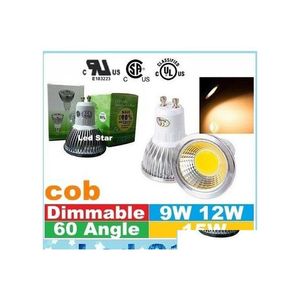 Żarówki LED CE SAA Dimmable E27 E14 GU10 MR16 BBS Światła Cob 9W 12W 15W Lampa punktowa AC 110240V 12V Dostawa Oświetlenie OTW452284