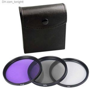 Filtros 3x Luz Roxa CPL FLD 3-em-1 Conjunto de Filtro de Lente com Câmera de Saco 49MM 52MM 55MM 58MM 62MM 67MM 72MM 77MM Protetor Filtragem 62mm Q230905