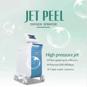 Yüksek Basınçlı Oksijen Püskürtme Su Oksijen Jet Aqua Peel Cilt Cilt Cilt Çil Çil Çökme Oksijen Jet Peel Yüz Cilt Derin Temizleme Güzellik Makinesi