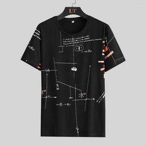 Magliette da uomo T-shirt grafica a maniche corte alla moda di marca Large Fat Man Abbigliamento da uomo allentato Streetwear