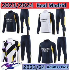 2023-2024 Real Madrids conjunto de treino terno 23/24 homens e crianças jaqueta de futebol chandal futbol survetement