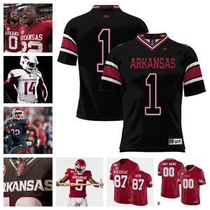 Arkansas Razorbacks Football Jersey 20 Alex Sanford 14 RJ Johnson 13 Jaedon Wilson 10 Cade Fortin 6 John Morgan III 54 Joey Su'a 27 Chris Paul Jr. 22 Brad Spence 10 Booker Jr.