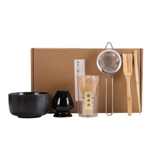 Set matcha giapponese Set da tè tradizionali in bambù Strumenti per la preparazione del tè per la casa Accessori Regalo di compleanno