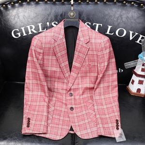 Mens Blazers 가을 봄 가디건 슬림 한 패션 디자이너 블레이저 캐주얼 비즈니스 파티 사무실 공식 남자 정장 재킷 M-4XL