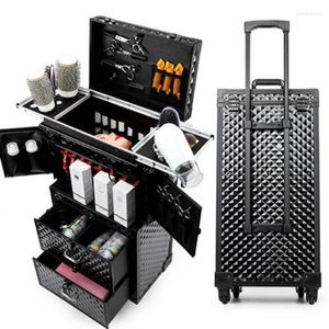 Suitcases Multifunctional Cosmetic Mobile Workbench Rolling Luggage Professional Hairdressing Tools Brand Custom Handmade Large Suitcase