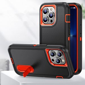 3 em 1 Defender Phone Cases Kickstand Armor Capa traseira para iPhone 15 15pro 15plus 15 pro max 14 13 12 11 Samsung Galaxy S23 S23plus S23 Ultra S22 S22plus