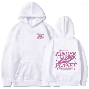 Hoodies masculinos dos desenhos animados kinder love planeta hoodie vintage gótico homens mulheres streetwear outono inverno solto mangas compridas camisolas