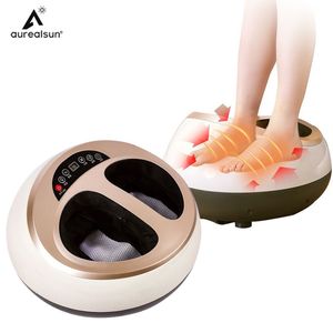 Foot Massager Electric Healthcare Deep Vibration Massage Uppvärmd rullande Shiatsu Knådning Luftkomprimering Uppvärmningsterapi Massaje 230831