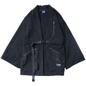 Erkek Ceketler Fonksiyonel Kimono Kimonook Jacket Molle Techwear Noragi Japon Tarzı Harajuku Ninjawear WW J07 230831
