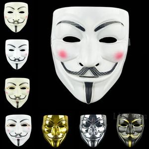 Vendetta Terror Mask for Hallowmas - Full Face White/Yellow Cosplay Mask
