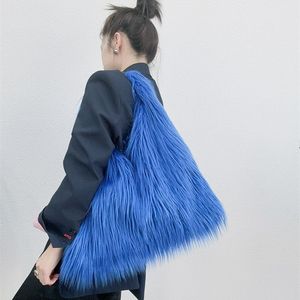 factory outlet women shoulder bags 11 colors soft and comfortable winter plush Mao Mao bag light large fur handbag fashion overboard wool handbags 833#