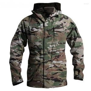 Men's Jackets Military Camouflage Tactical Hooded Jacket Fall And Winter Outdoor Windproof Waterproof Multi-pocket Windbreaker