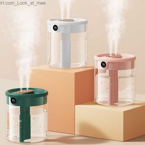 Luftfuktare 2L aromaterapi maskin stum 5v/1a luft cool dimma luftfuktare USB laddning nattljus hög kapacitet lindra trötthet för hushållet Q230901