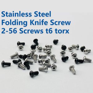 American System 10pcs/set Stainless Steel 2-56 Screws T6 Screw Button Head for Folding Knife Pocket Back Clip Clamps DIY Accessories 342