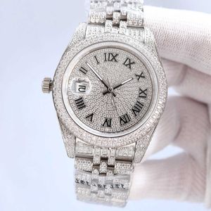 RG2B WRISTWATCH Diamond Watch Mens Melecical Watch 41 ملم مع سوار Wristenched للأزياء الفولاذية المرصعة بالألماس