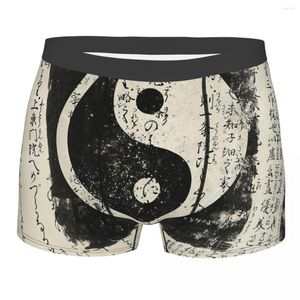 Mutande Yin e Yang Symbol Boxer da uomo Pantaloncini da uomo Cartoon Anime Mutandine divertenti Biancheria intima morbida per