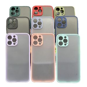 À prova de choque fosco iphone casos para iphone 15pro max 14plus 13 12 11 xr x xs max 6 7 8 plus caso transparente pára-choques pc capa dura traseira