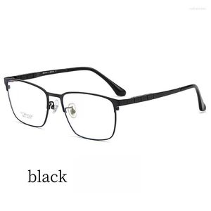 Okulary przeciwsłoneczne Ramki 55 mm okulary optyczne Duży rozmiar czysty tytanowy rama okulary na receptę Mężczyźni okulary na dużą twarz 98011JY