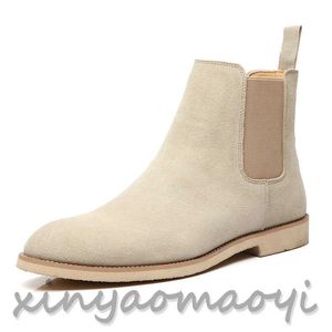 2023SS Chelsea Boots Men skórzana jesienna zima spiczasta palca British Martin but man nubuck skórzany rozmiar 36-45