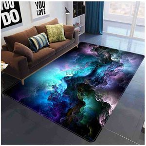 Heminredning 3D Galaxy Space Stars mattor vardagsrumsdekoration sovrumssalong te bordsområde matta mjuk polyester stor matta HKD230901