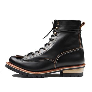 Boots Rock Can Roll P001 Mens Genuine Italian Cow Leather Motorcycle High Heel Casual Footwear Good Quality Welted 230831