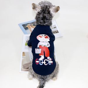 Pet Dog Summer T Shirt Schnauder Fighter Corgi Puppy Cartoon Drukukowany bawełniany krótki rękaw pullover pens