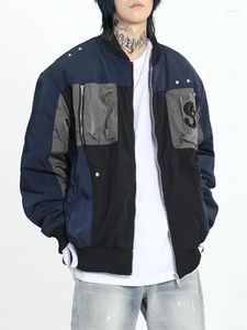 Giacche da uomo Bomber vintage Uomo Donna Addensare Hip Hop Capispalla da baseball Tasche di giunzione Primavera Autunno Unisex Racer Inverno Parka