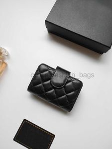 Sacos de luxo c designer carteira mulheres titulares de cartão bonito dobra aba clássico padrão caviar cordeiro atacado pequena mini carteira saco de couro puro caitlin_fashion_bags