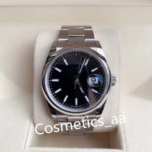 Montre de Luxe 124300 41mmクラシックメカニカルカレンダーサファイアブルーダイヤルシルバーステンレススチールブレスレット付きサファイアラミナス防水箱