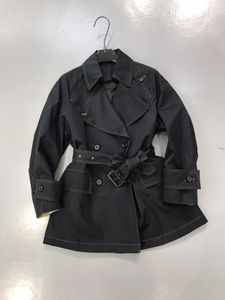 Women's Trench Coats Thin Style Coat Black