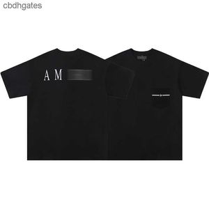 メンズショートメンズTシャツファッションデザイナープリント服ハイバージョンラウンドサマーTシャツインクamiiriiスリーブネックレターフルイドスプラッシュトレンドYgtx