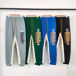 2023デザイナーrhudeメンズパンツカーゴスウェットパンツ男女カジュアルフィットネストレーニングパンツメンズ衣料品ジョガーズボンサイズSXLレターエクロード