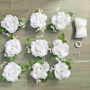 Dekoratif çiçekler plastik bez düğün araba süslemeleri zarif Avrupa tarzı çiçek Herhangi bir boyut için kolay kurulum