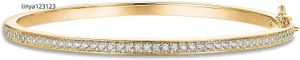 Pavoi 14K Gold Plated Cubic Zircon Armband Classic Tennis Armband | Kvinnors guldarmband kubiska ljusa sten