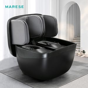 Massaggiatore per piedi MARESE 2 in 1 e macchina per gambe pieghevole ottomano per polpacci compressione d'aria massaggio vibrante Shiatsu con calore K68 230831