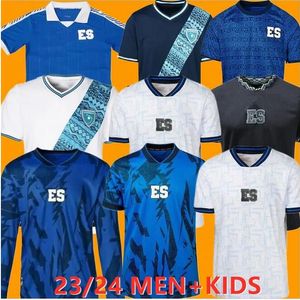 4xl 23/24 El Salvador Soccer Jerseys 2023 Guatemala Alex Roldan Darwin Ceren Eriq Zavaleta Amando Moreno Narciso Orellana Lom Ceballos Men KIDS KIT FOTBALLKIRT 988