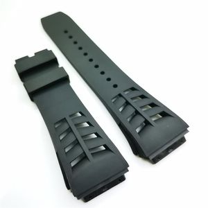 25mmブラックウォッチバンド20mm折りたたみクラスプラバーストラップRM011 RM 50-03 RM50-013296