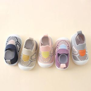 First Walkers Infant Baby Flat Sock Shoes Soft Rubber Sole Crib Anti-Slip Walking