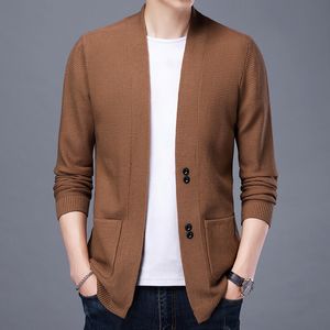 Herrtröjor 2023 Autumn and Winter Sweater Cardigan Four -knapp Multi Color Casual Daily Solid Knit Coat Mens Cardigans 230831