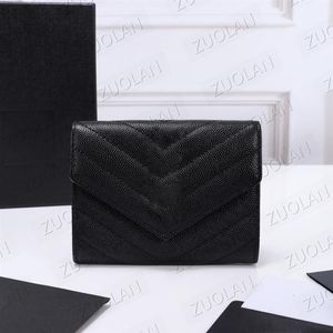 414404 top quality zipper Designer Coin Purse short wallets mens for Women leather Business credit card holder Full Leather Luxury224A