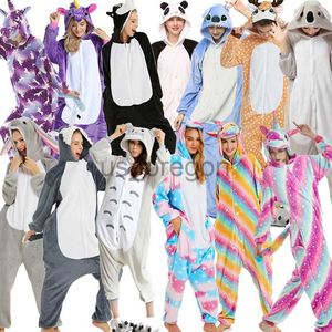 Startseite Kleidung Neue Einhorn Onesies Unisex Stich Kigurumi Tier Frauen Pyjamas Erwachsene Winter Warme Nachtwäsche Anime Kostüme Cartoon Overall x0902