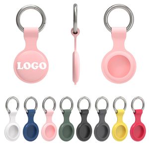 Wholesale custom logo locator tracker anti-lost device keychain silicone protective cover suitable for Apple Airtags case