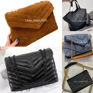 Damentasche Puffer Nubukleder Schulterhandtasche gewaschener Denim Luxurys Designer Damen Jeans Tote Icare Maxi Geldbörse Frosted Cowhide Cowboy Messenger Umhängetaschen