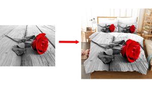 Conjuntos de cama Personalizado 3D Conjunto de cama Capa de edredão Capa de edredão Single Double Twin