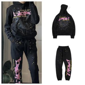 2023 Spider Hoodie Sp5der Wereldwijd Roze Young Thug Sweater Heren Vrouw Nevermind Foam Print Pullover Kleding thekhoi-15 CXG9011