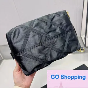 High-end-Neue Trendy Marke frauen Tasche Kosmetik Tasche Tragbare Diamant Plaid Nähgarn Große Kapazität Satin Taschen großhandel